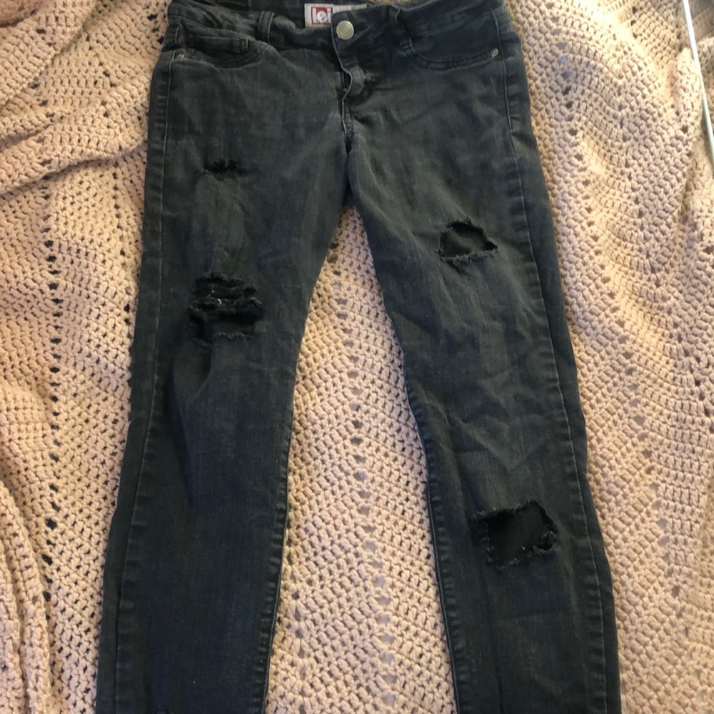 Vintage LEI black distressed jeans